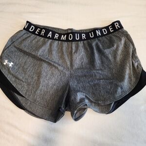 Under Armour Gray Heather Athletic Shorts with Branded Waistband